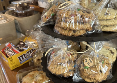 Baked goods and snack display